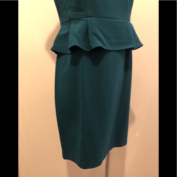 ANN TAYLOR LOFT PEPLUM HUNTER GREEN DRESS๐2P - Picture 8 of 14